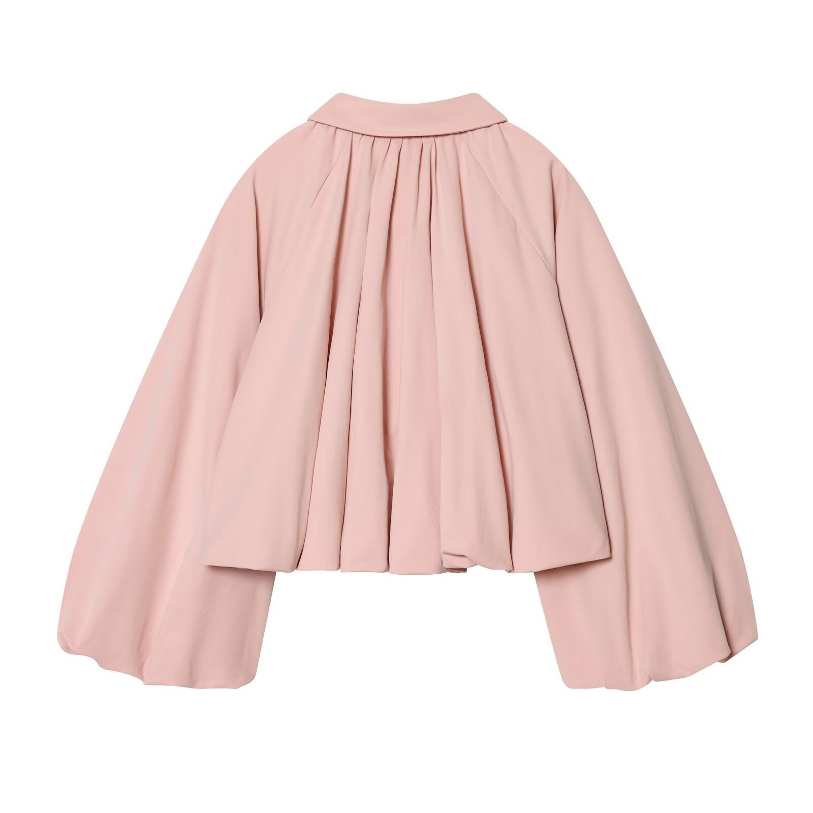 Damen modische Blousonjacke mit voluminösen Ärmeln und Reißverschluss R&B
