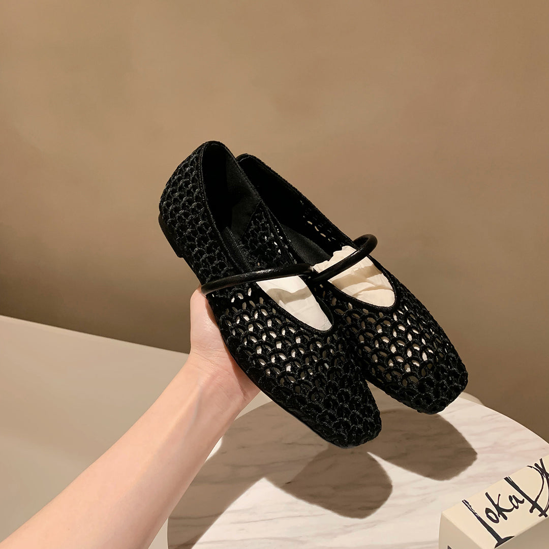 Damen Ballerinas mit strukturiertem Obermaterial und flexiblem Fußbett R&B