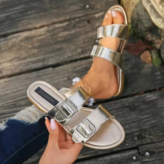 Damen Komfortable Sandalen mit verstellbaren Schnallen R&B