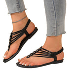 Damen Zehentrenner-Sandalen mit dekorativen Metallringen R&B