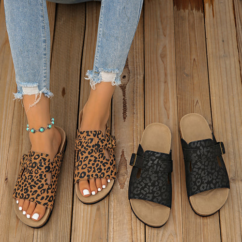 Damen modische Clogs mit stilvollem Tiermuster und komfortablem Fußbett R&B