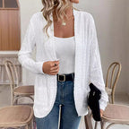 Damen elegante und luftige Strickjacke mit einzigartiger Struktur R&B