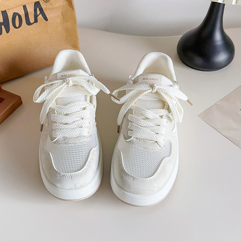 Damen Trendige Sneakers mit luftiger Mesh-Oberfläche und elastischem Schnürsystem R&B