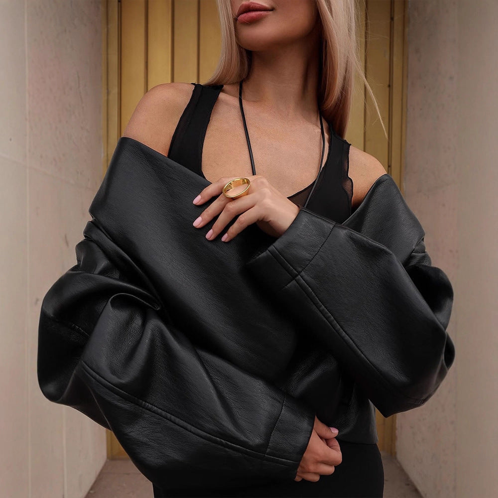 Damen moderne cropped Jacke mit oversized Schnitt R&B
