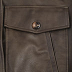 Damen Kunstlederjacke mit abnehmbarer Kunstfellkragen und praktischen Taschen R&B