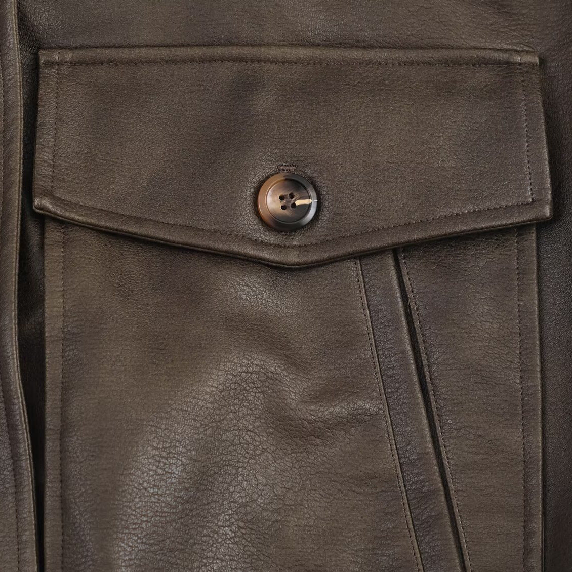 Damen Kunstlederjacke mit abnehmbarer Kunstfellkragen und praktischen Taschen R&B
