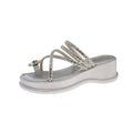 Damen Glamouröse Mules mit verzierten Riemen und komfortablem Plateau R&B