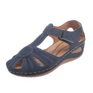 Damen komfortable Wedge-Sandalen mit ergonomischem Fußbett R&B