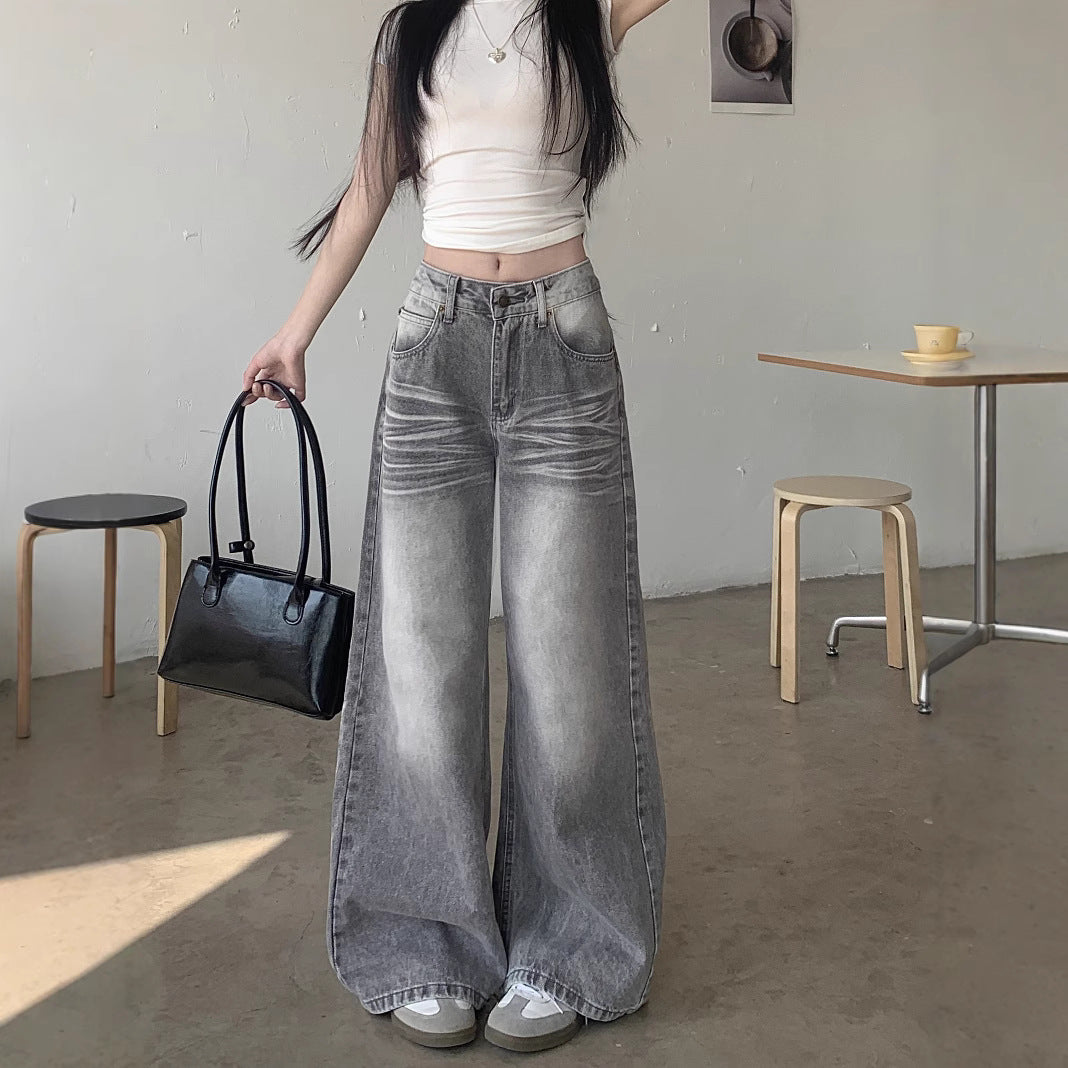 Damen Palazzo-Jeans im angesagten vintage Look mit weitem Bein R&B