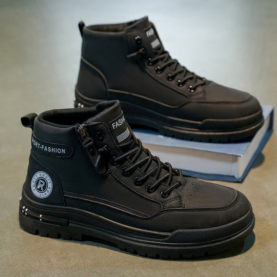 Damen High-Top Sneakers mit praktischem Reißverschluss und rutschfester Sohle R&B