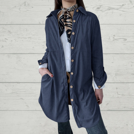 Damen Oversized Hemdkleid mit klassischem Karomuster R&B