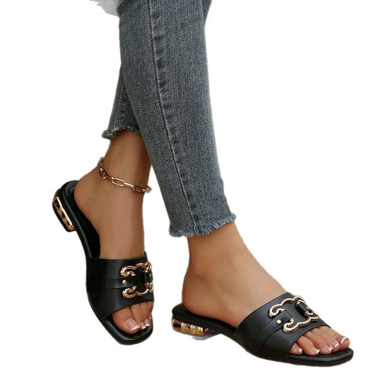 Damen modische Riemchensandalen mit luxuriöser Schmuckverzierung R&B