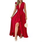 Damen Maxikleid mit floralem Schnitt R&B