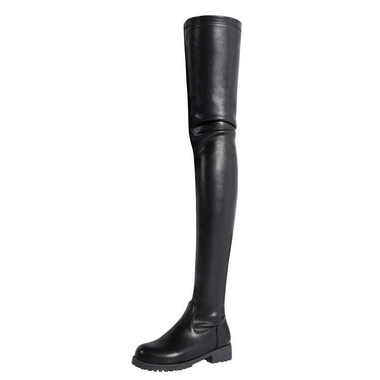 Damen Overknee Stiefel mit robustem Profil und elegantem Design R&B