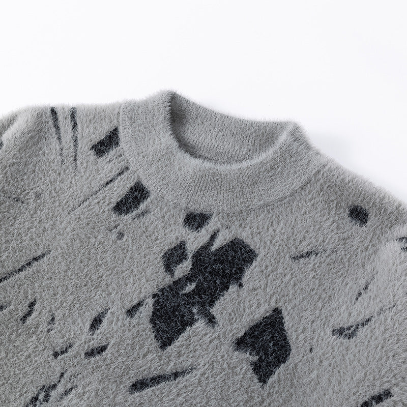 Damen modischer Strickpullover mit lässigem Oversized-Schnitt