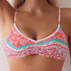 Damen Zweiteiliges Bikini-Set mit floralem Muster und dekorativen Details R&B