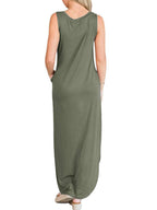 Damen Maxikleid mit lässigem Schnitt und praktischen Taschen R&B