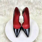Damen spitze Stiletto Pumps mit glänzender Oberfläche R&B