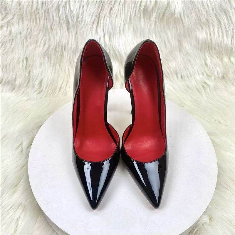 Damen spitze Stiletto Pumps mit glänzender Oberfläche R&B