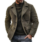 Herren modisch strukturierte Jacke mit praktischen Taschen