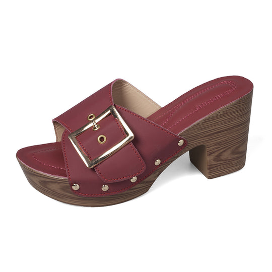 Damen Plattform-Sandalen mit elegantem Riemen und stylischem Blockabsatz R&B