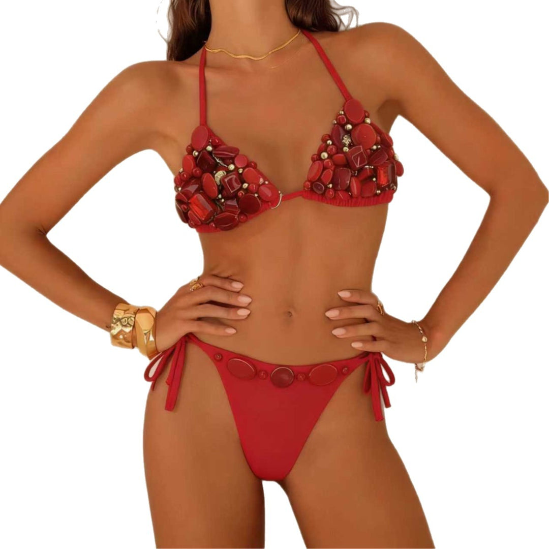 Damen Triangel-Bikini mit luxuriösen Applikationen R&B