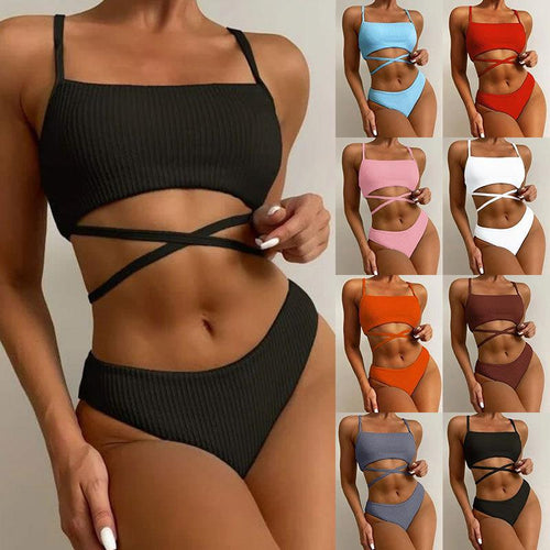 Damen Zweiteiliges Bikiniset mit raffiniertem Schnitt R&B