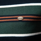 Herren Strickpullover mit halbem Reißverschluss und modischen Streifen
