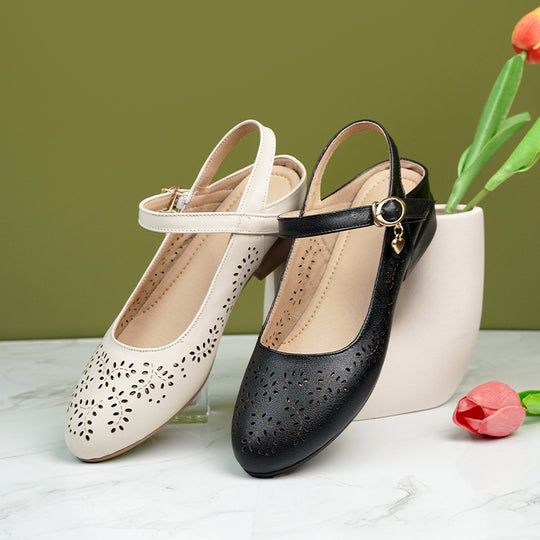 Damen Ballerinas mit modischem Lochdesign und bequemer Sohle R&B
