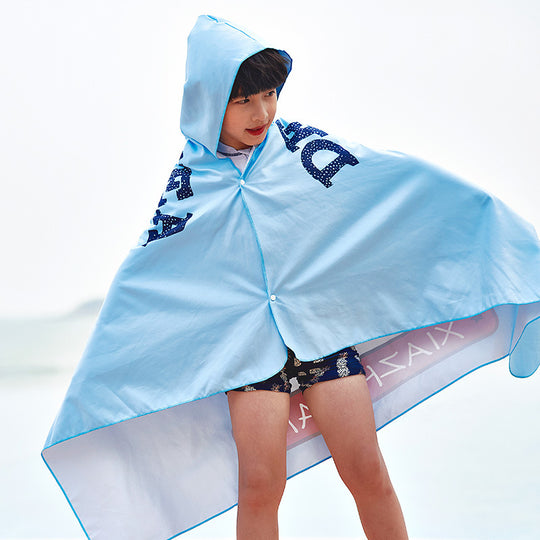 Unisex Strandponcho mit Hai-Motiv R&B