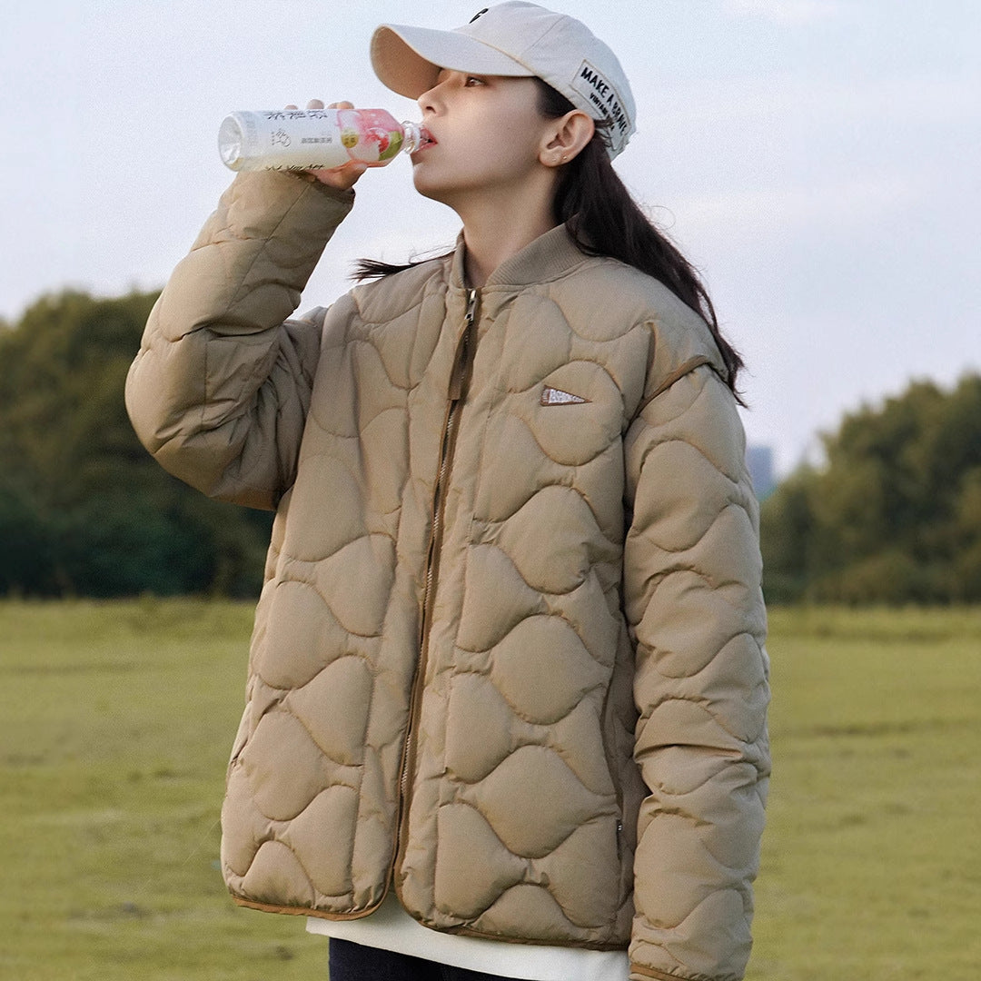 Damen wattierte Freizeitjacke mit gestepptem Design und praktischen Taschen R&B