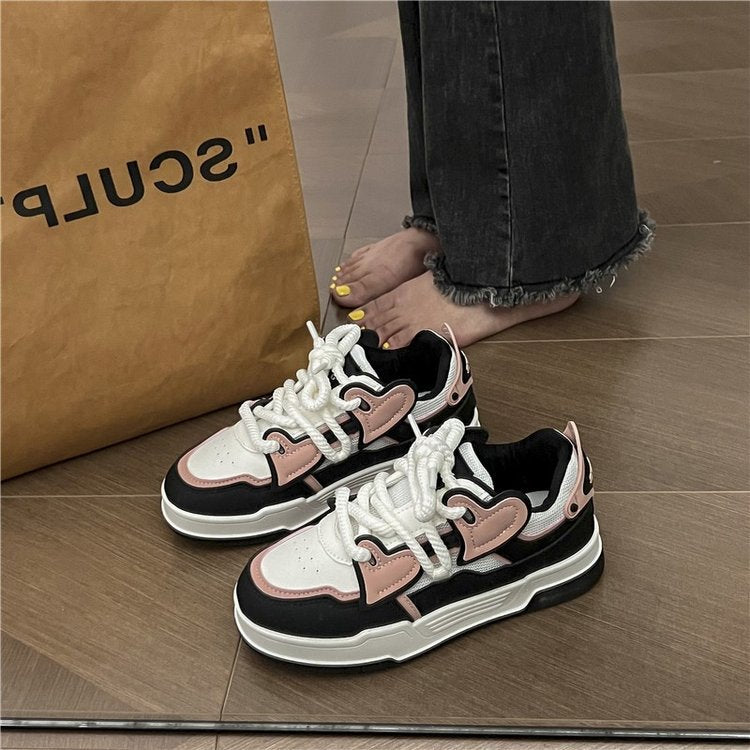 Damen Trendige Freizeitsneakers mit elastischen Schnürsenkeln und dämpfender Sohle R&B