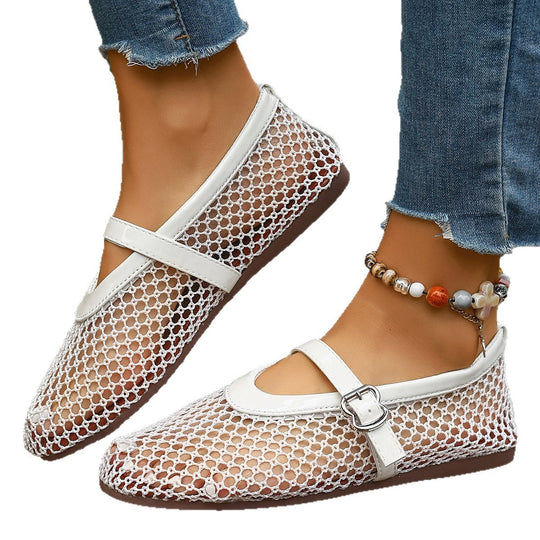 Damen Netzschuhe mit elegantem Riemen R&B