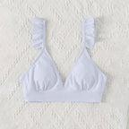 Damen Triangel-Bikinioberteil mit Rüschendetails R&B