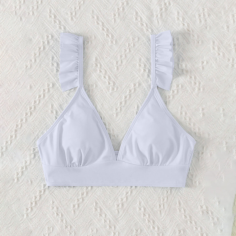 Damen Triangel-Bikinioberteil mit Rüschendetails R&B