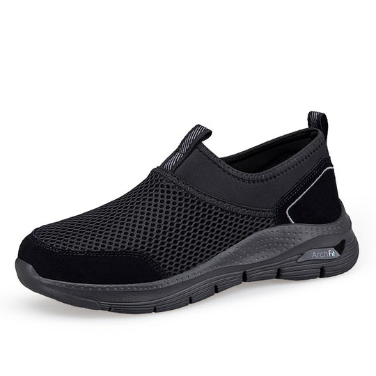 Damen Slip-On Laufschuhe mit atmungsaktiver Mesh-Oberfläche und dämpfender Sohle R&B