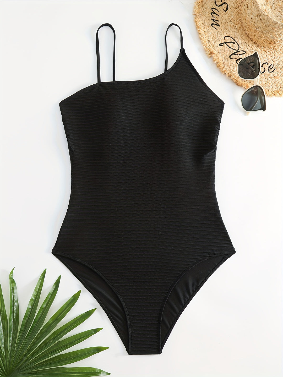 Damen Einteiliger Badeanzug mit raffiniertem Streifenmuster R&B
