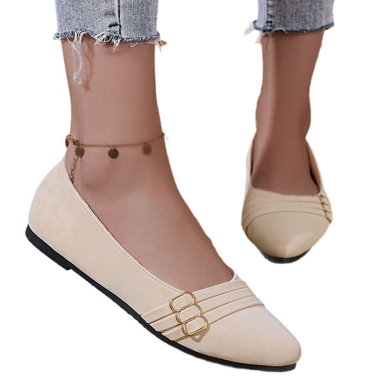 Damen elegante Ballerinas mit dekorativen Rüschendetails R&B