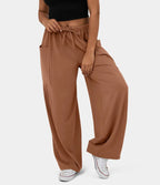 Damen Weite Freizeit-Hose mit elastischem Bund und praktischen Taschen R&B