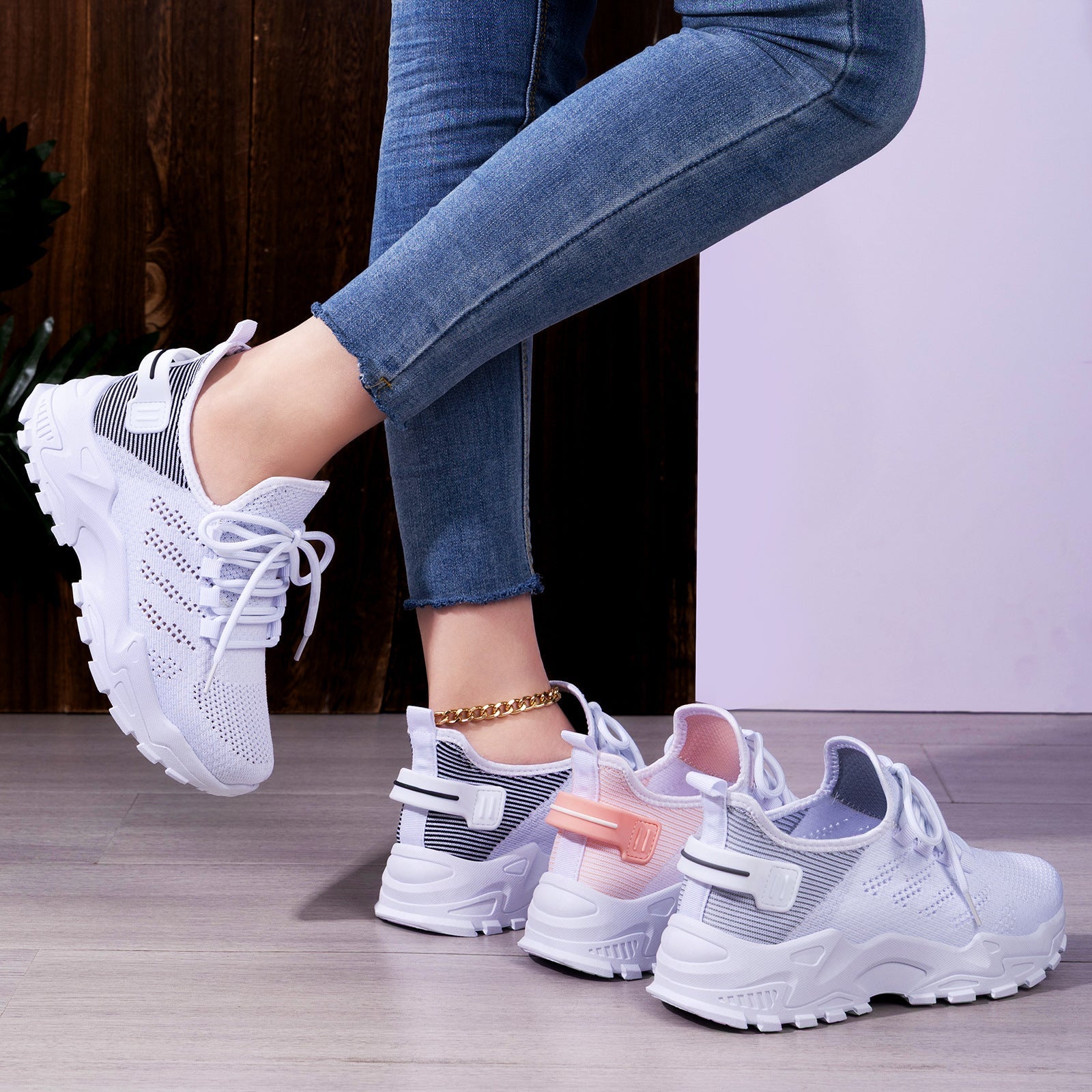 Damen Sneaker mit innovativem atmungsaktiven Design