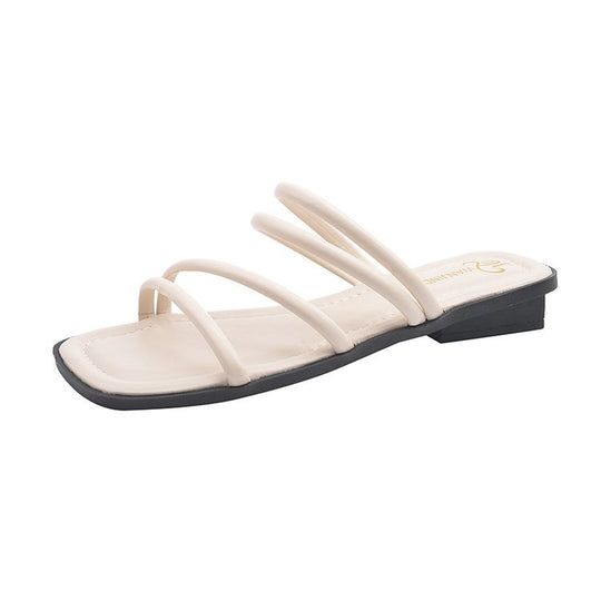 Damen elegante Riemensandalen mit geschwungenen Riemen R&B