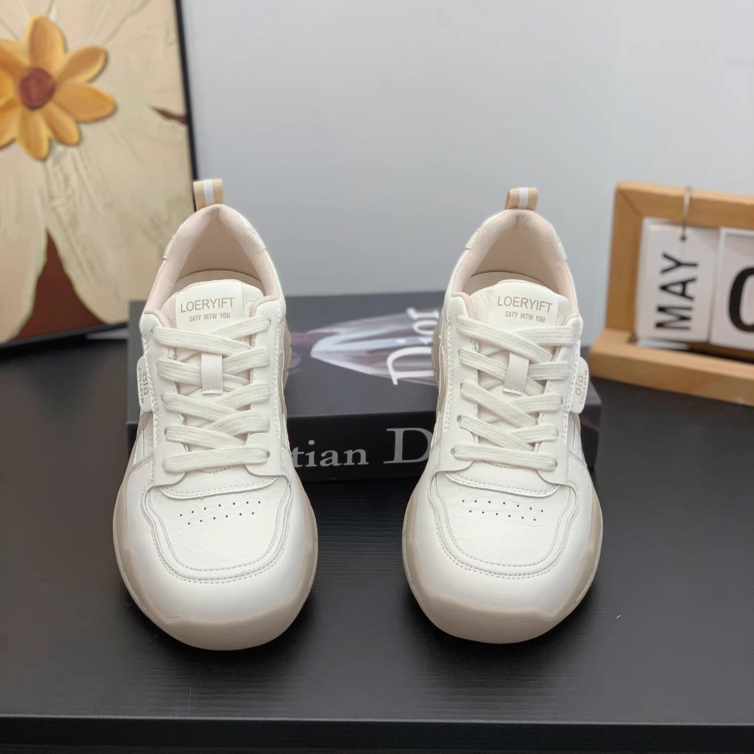 Damen Sportliche Sneakers mit atmungsaktiver Mesh-Oberfläche und rutschfester Sohle R&B
