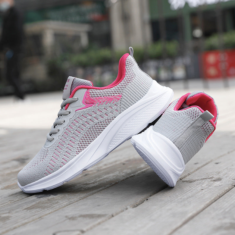 Damen Atmungsaktive Lauf-Sneaker mit elastischem Obermaterial und rutschfester Sohle