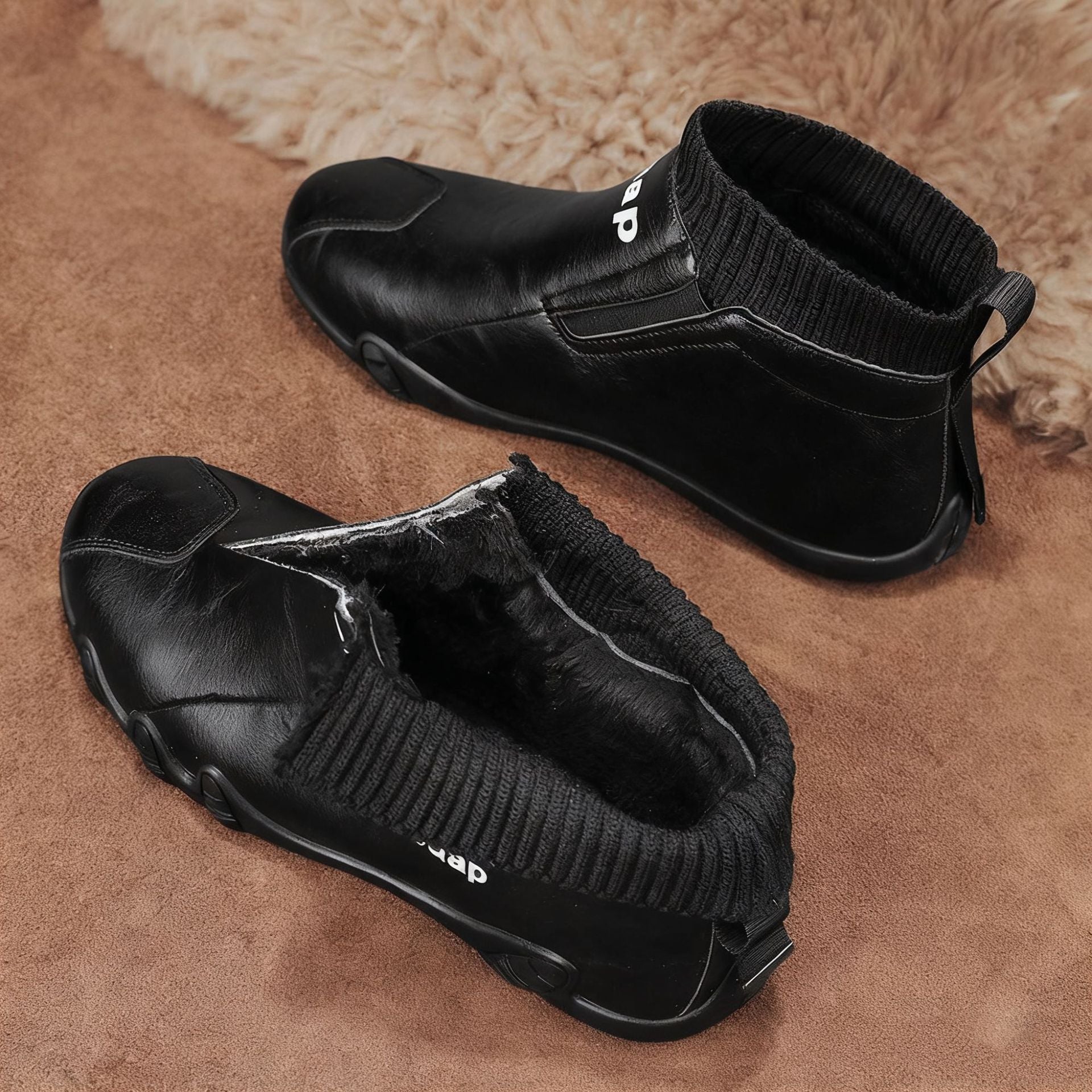 Damen trendige Stiefel mit elastischem Schaft und rutschfester Sohle R&B