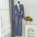 Damen Jumpsuit mit modischem Bindegürtel R&B