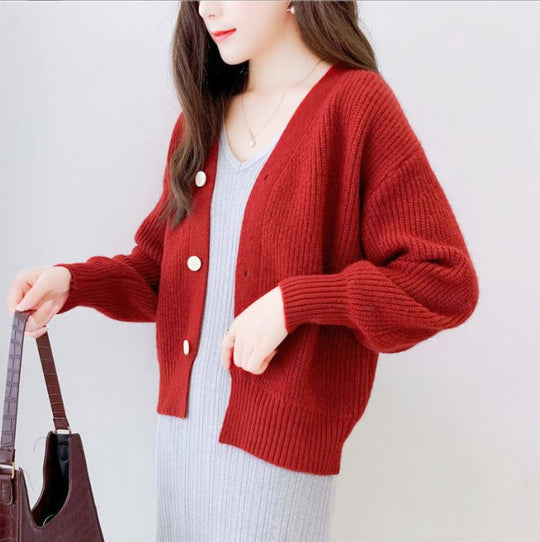 Damen Lässiger Strickcardigan R&B