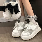 Damen Sneakers mit modischem Schleifen-Design und Komfort-Sohle