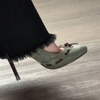 Damen elegante Ballerina-Pumps mit dekorativer Schleifenverzierung R&B