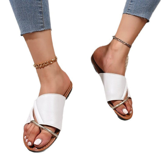 Damen elegante Riemchen-Sandalen mit modischer Zierleiste R&B