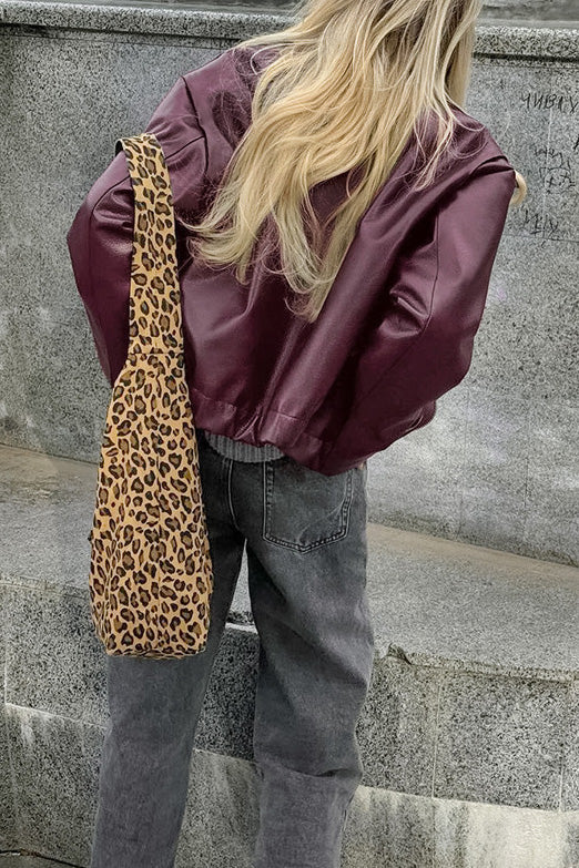 R&B | Lift Matte Cropped Pu-Leder Bikerjacke
